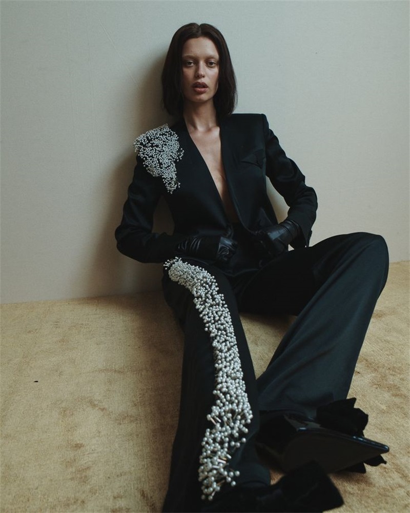 Women'S Formal Wear Tuxedo - Черные женские офисные костюмы, комплект из