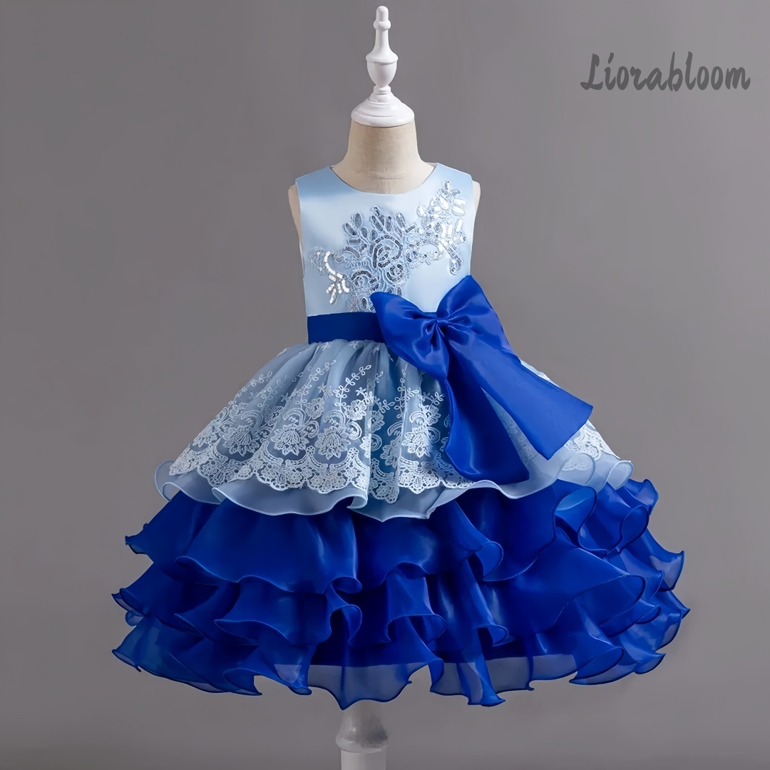 Women'S Formal Wear For Girls - Платье для девочек с большим бантом,