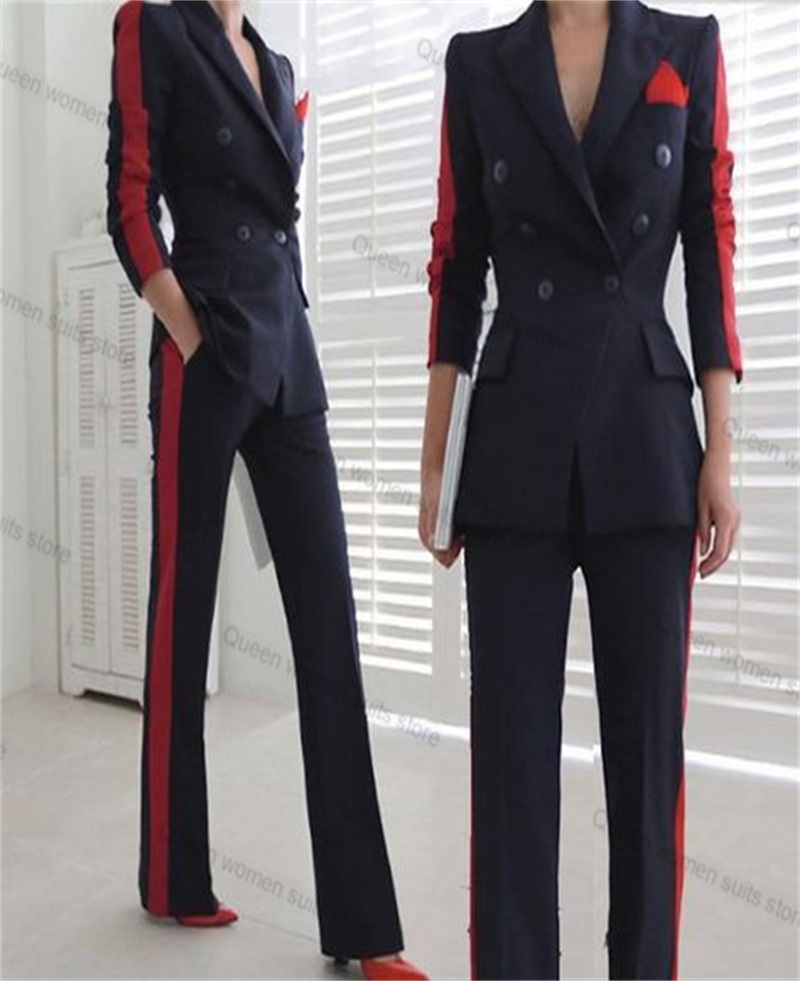 Women'S Formal Wear Tuxedo - Красный, черный осенний женский костюм, комплект