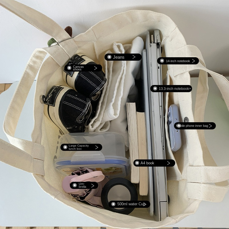Холщовая Сумка с надписью ins, – обзор и цена Structured Handbag Work