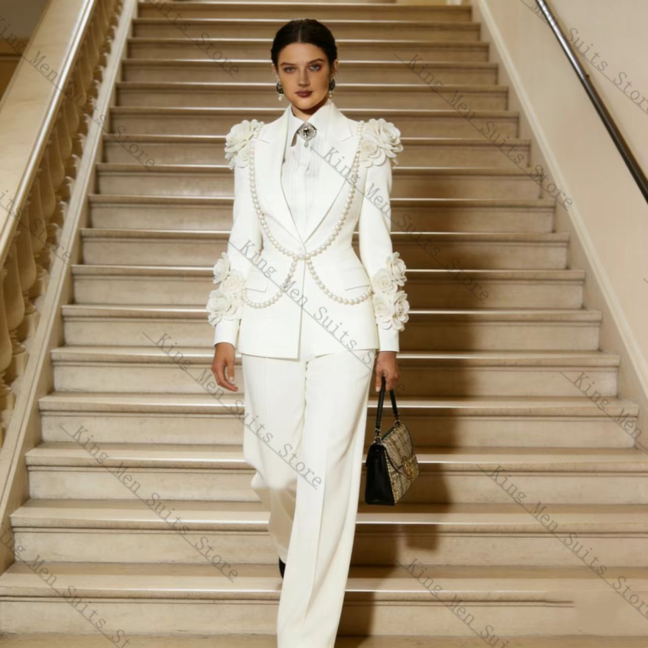 Роскошный белый женский костюм – обзор и цена Women'S Formal Wear Tuxedo