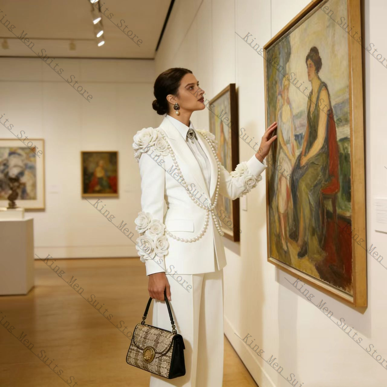 Роскошный белый женский костюм – обзор и цена Women'S Formal Wear Tuxedo