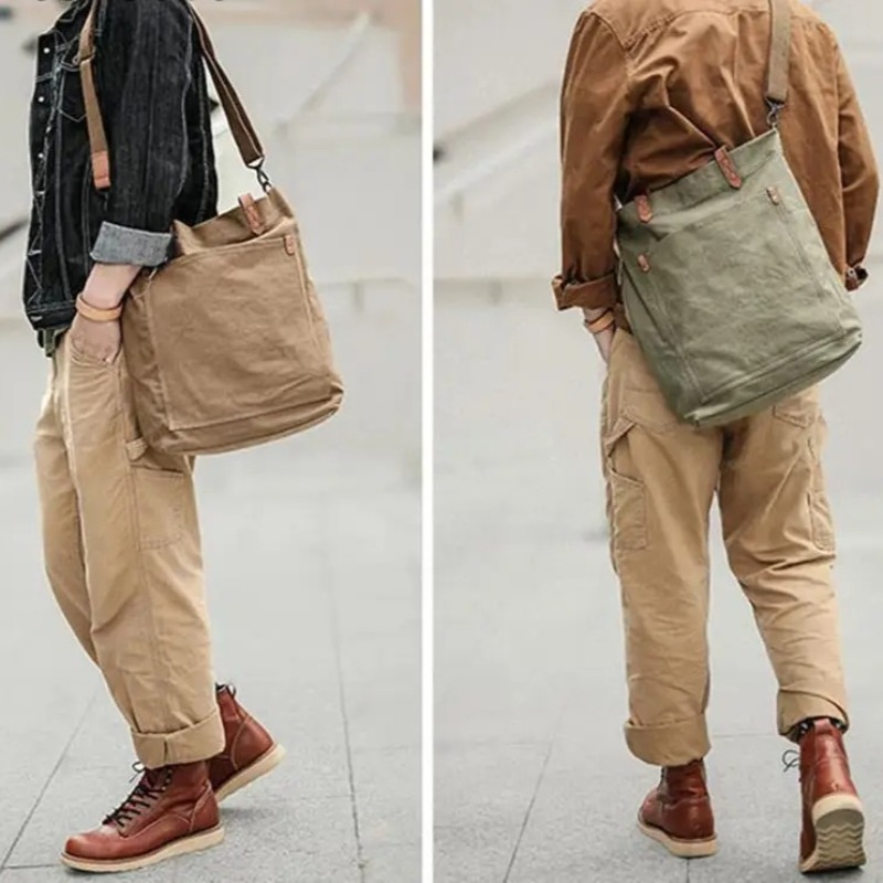 Мужская сумка-тоут из холста и – обзор и цена Structured Handbag Work