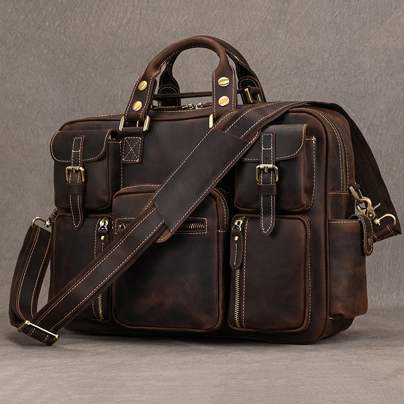 Luufan винтажный кожаный мужск – обзор и цена Structured Handbag Work