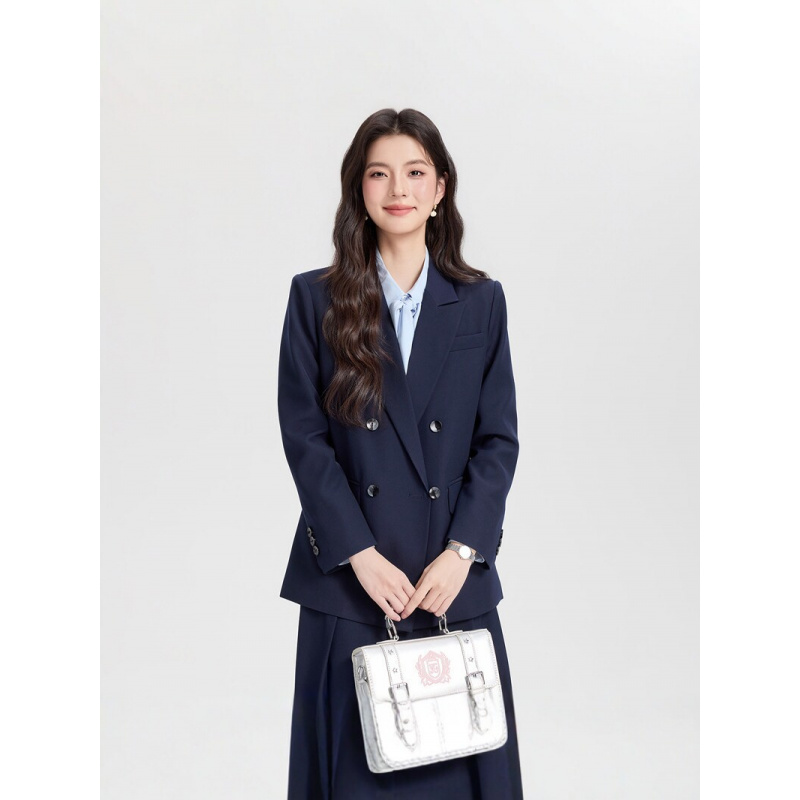 Темно-синий двубортный женский – обзор и цена Women Formal Wear Korean